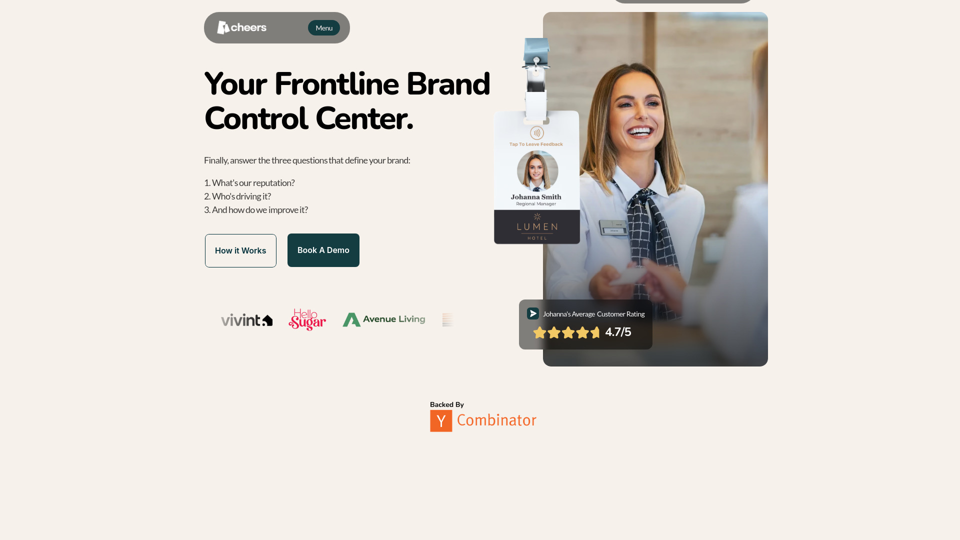 Cheers - AI-Powered Frontline Performance & Reputation : Real-Time Feedback, Performance Tracking, 5-Star Reviews