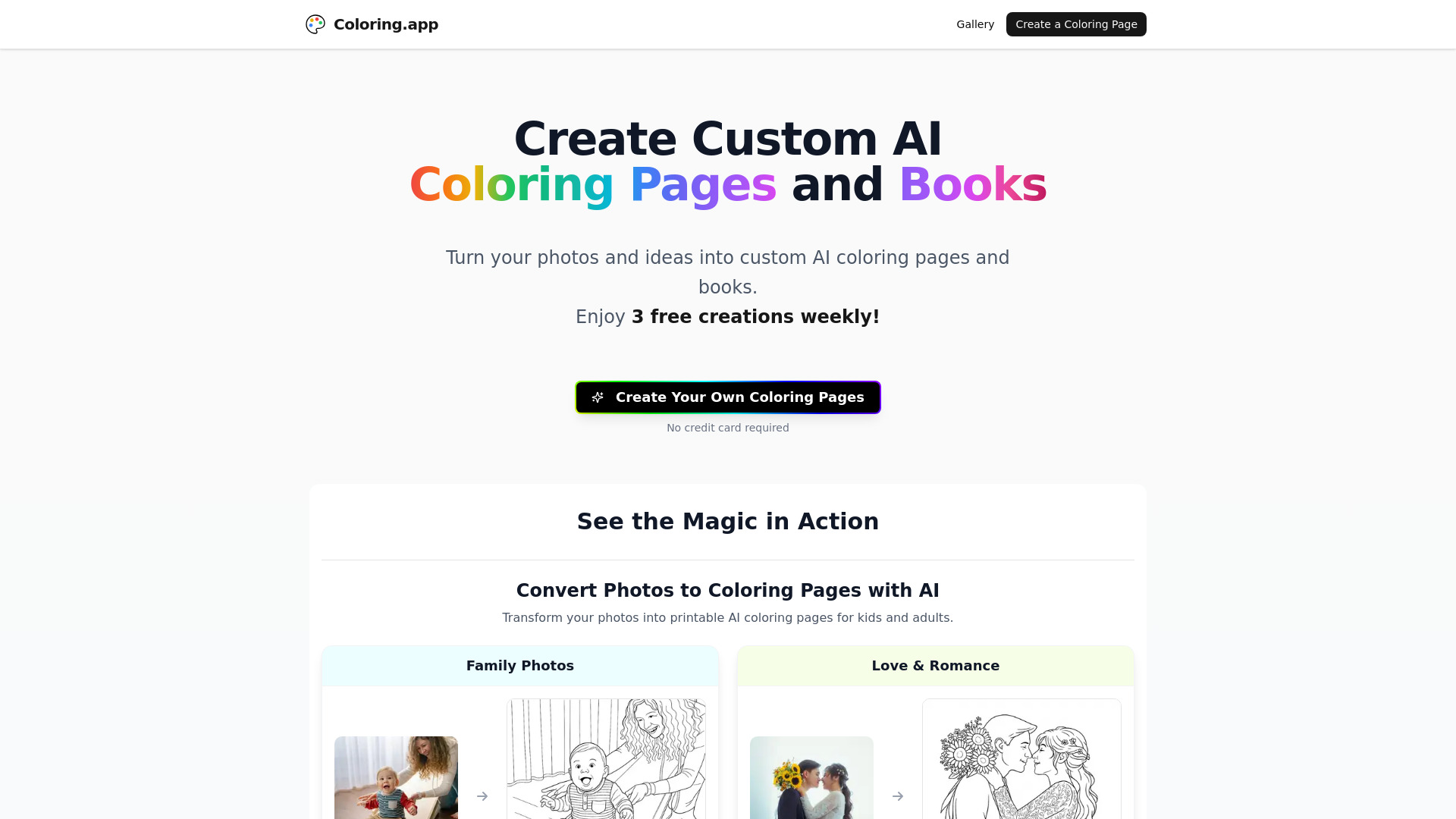 Coloring.app - AI Coloring Book Maker : Photo/Text to Pages, Print or Order Books, 15K+ Free