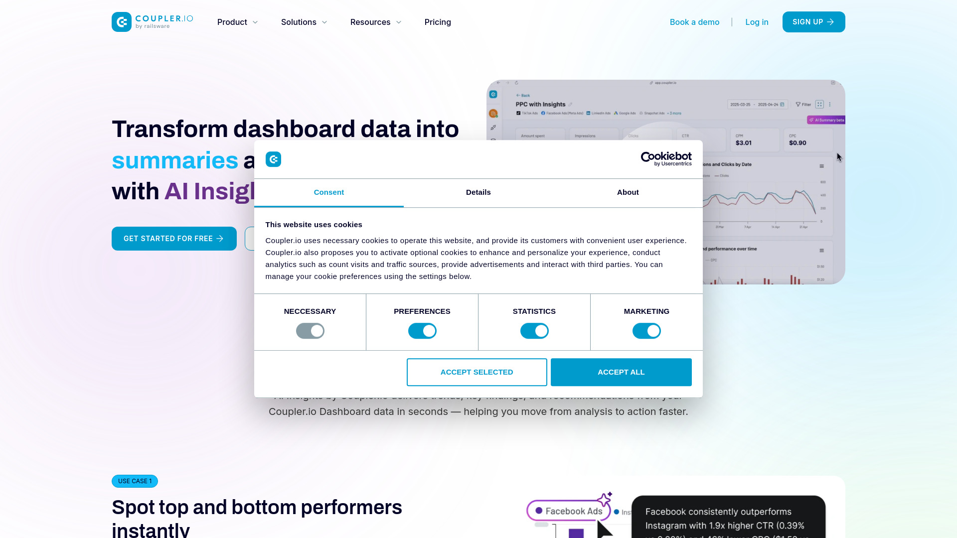 AI Insights by Coupler.io : Instant AI Trends, Benchmarks & Recommendations