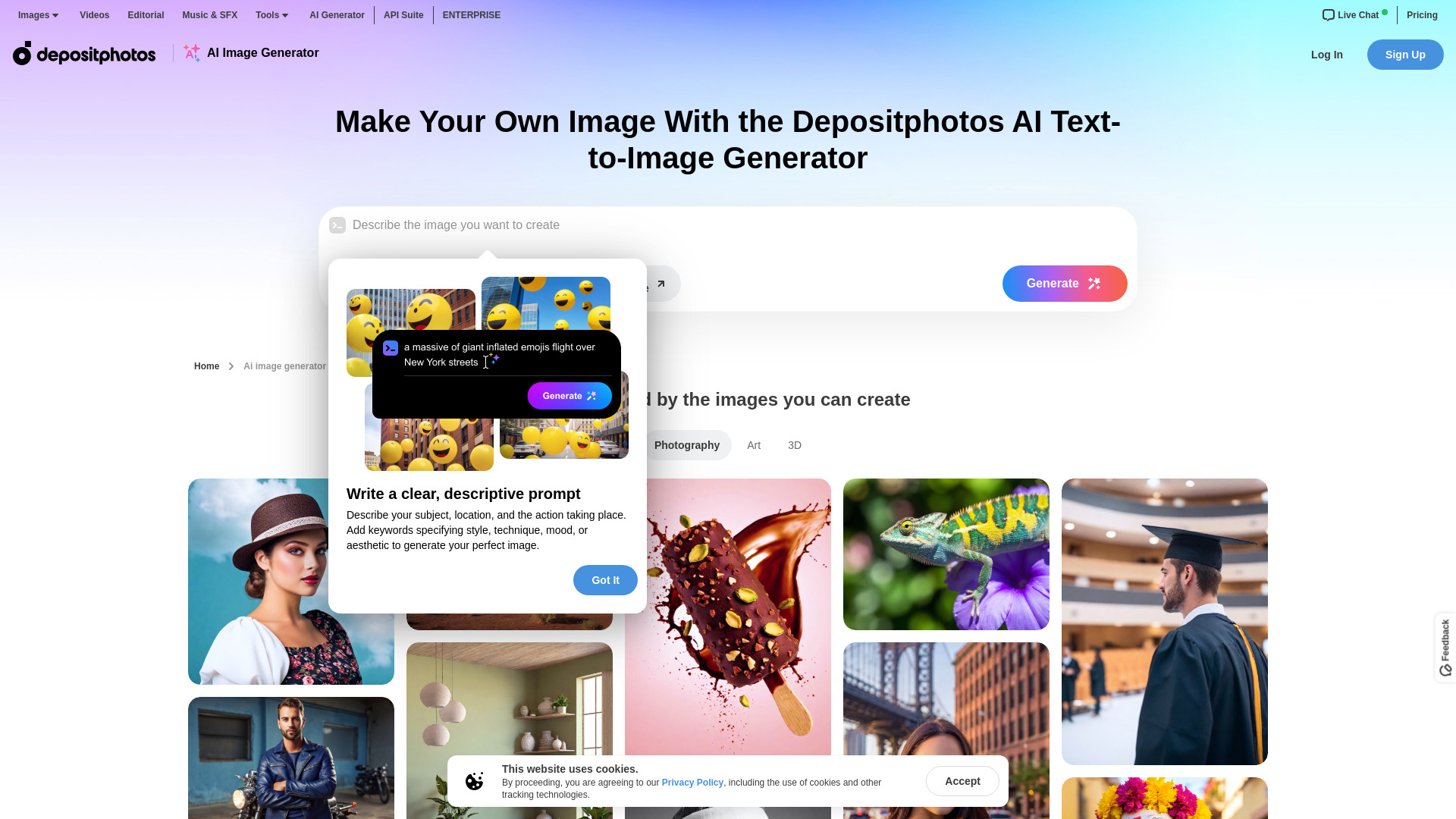 Depositphotos AI Image Generator : Licensed, Commercial-Safe, Instant
