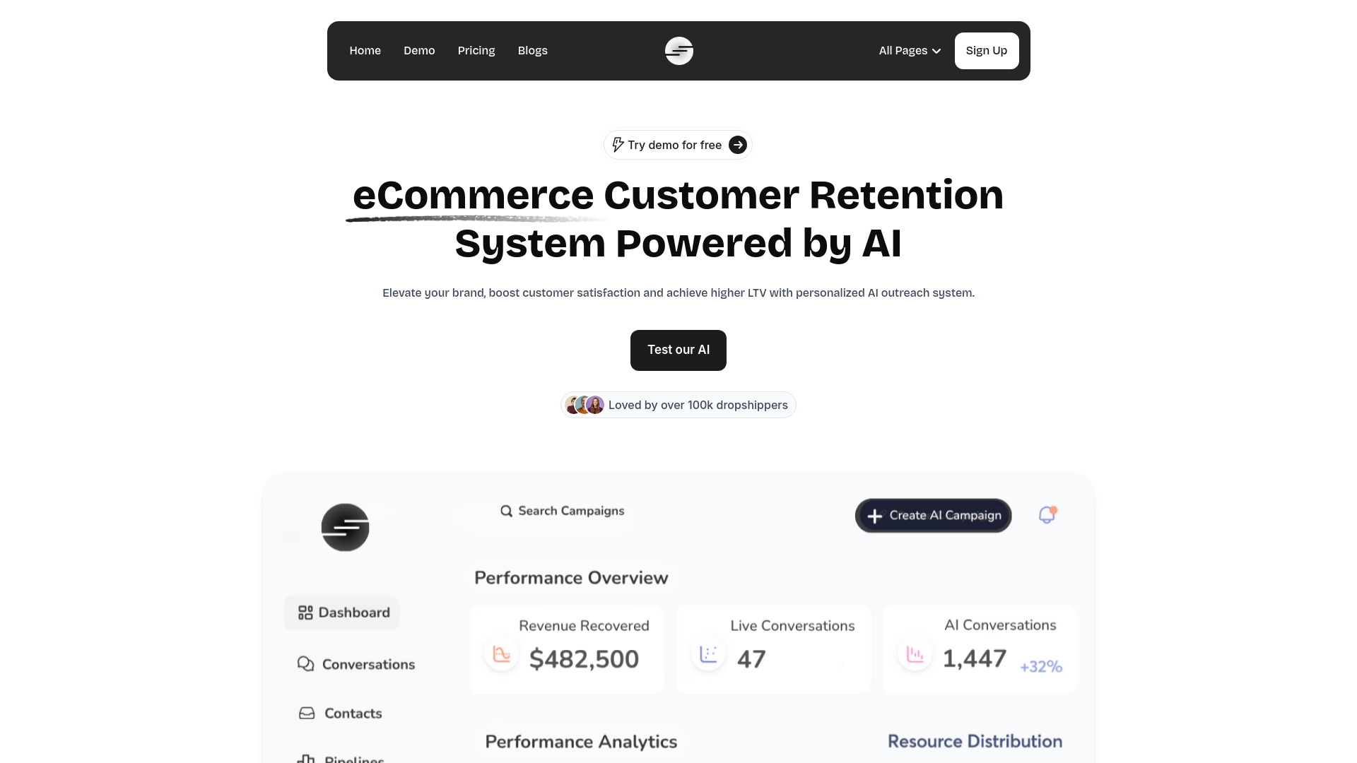Evolvoom - AI Customer Retention for E-commerce : Cart Recovery & Re-engagement via Email/SMS