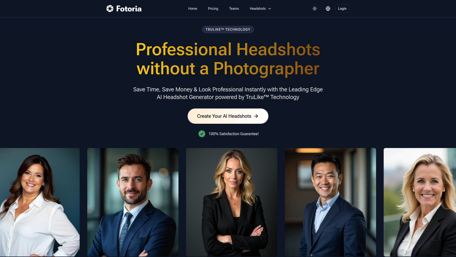 Fotoria - AI Headshot Generator : TruLike™ Studio-Quality Photos