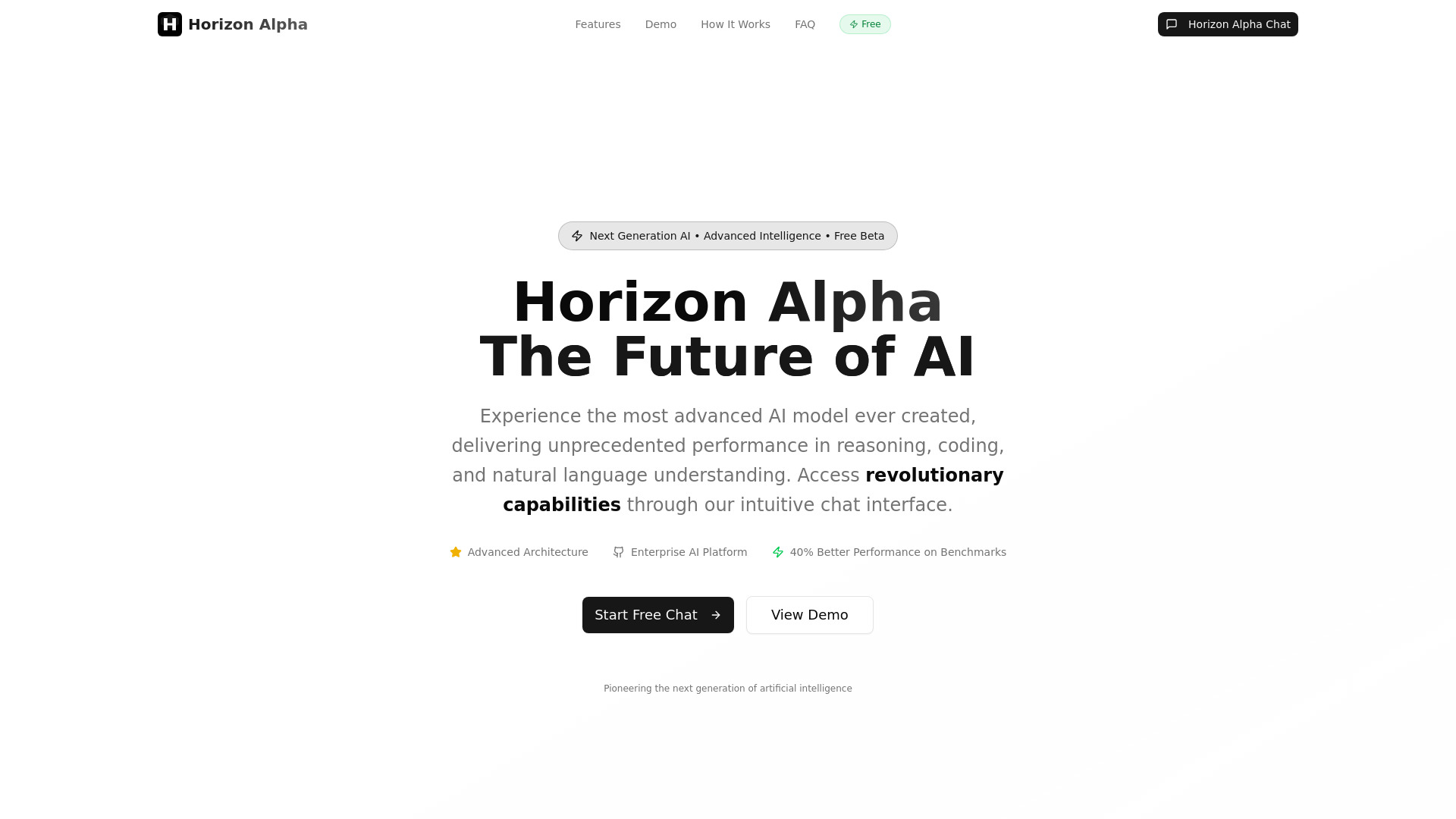 Horizon Alpha : AI for Creators—256K Context, Coding & Free Chat