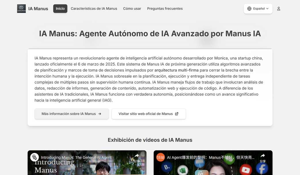 IA Manus: Agente Autónomo para Automatización Avanzada