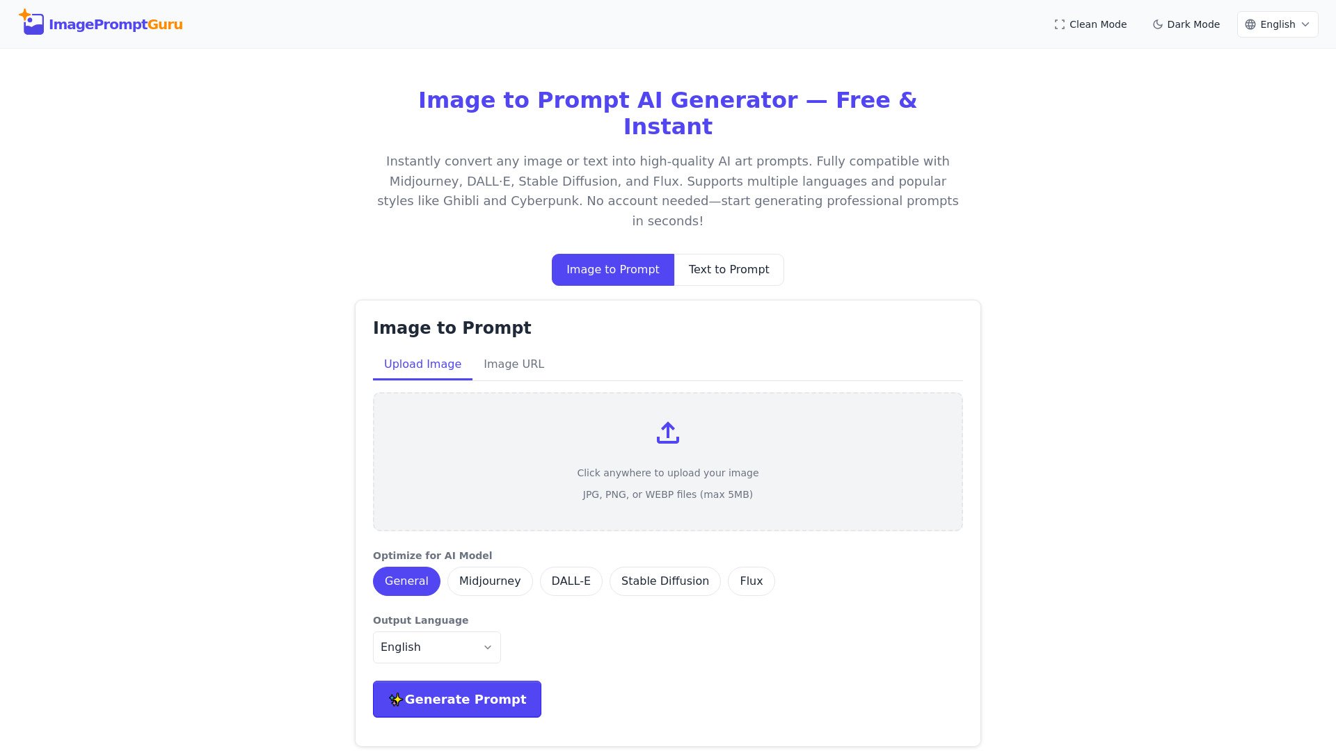 ImagePromptGuru.net : Free AI Prompt Generator for All Models