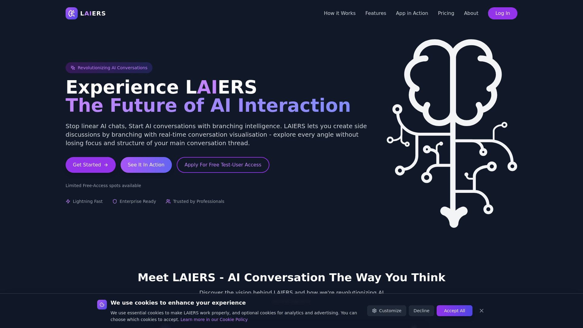 Laiers.ai : Visual AI Chat Mapping, Branching Threads, Free!