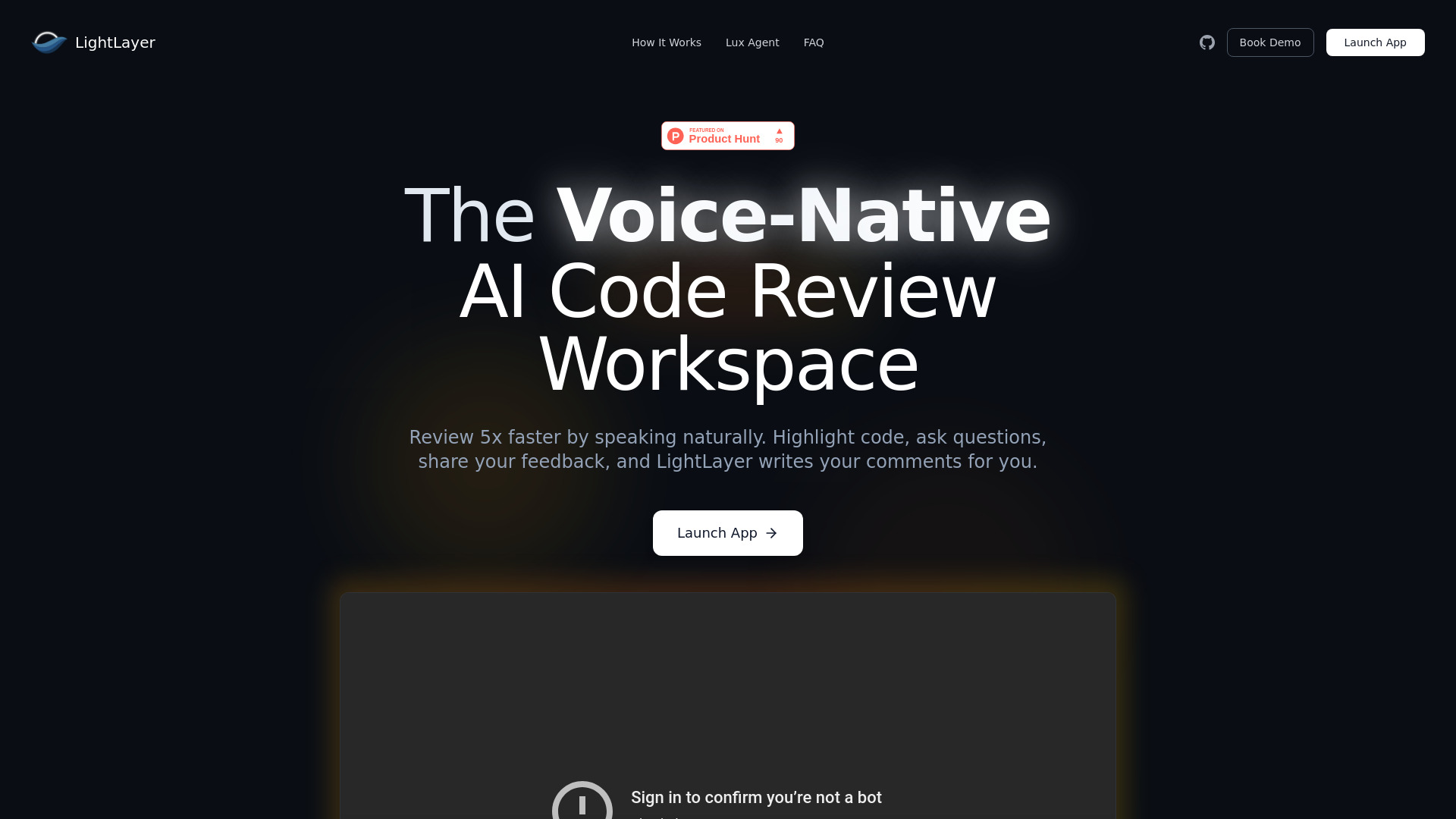 LightLayer: Voice AI Code Review, 5x Faster PRs & Real-Time Insights