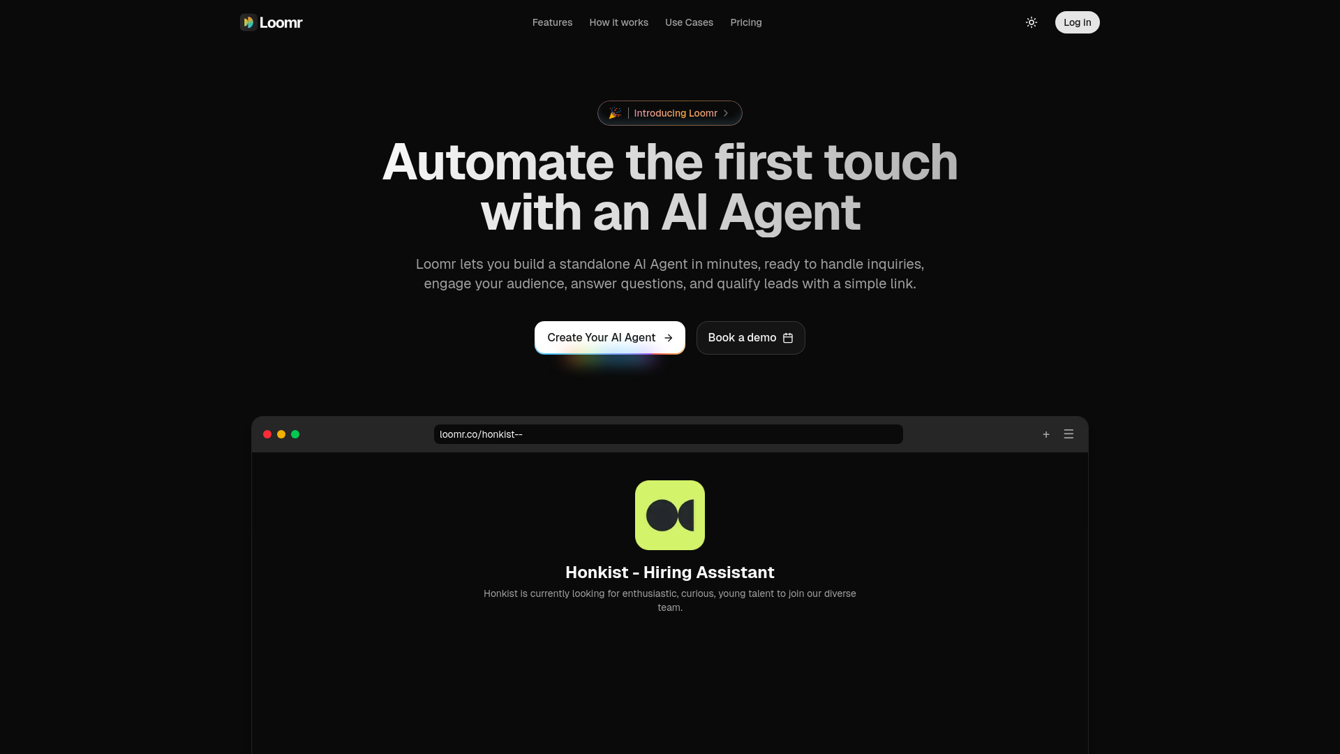Loomr - AI Agent for Lead Qualification & FAQ Automation : No-Code, 24/7 Lead Qualifying & FAQ Answers