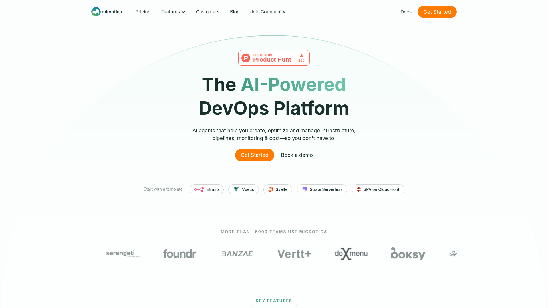 Microtica - AI-Powered DevOps Platform Free Online : Deploy Instantly, Cut Costs 40%, Real-Time Monitoring