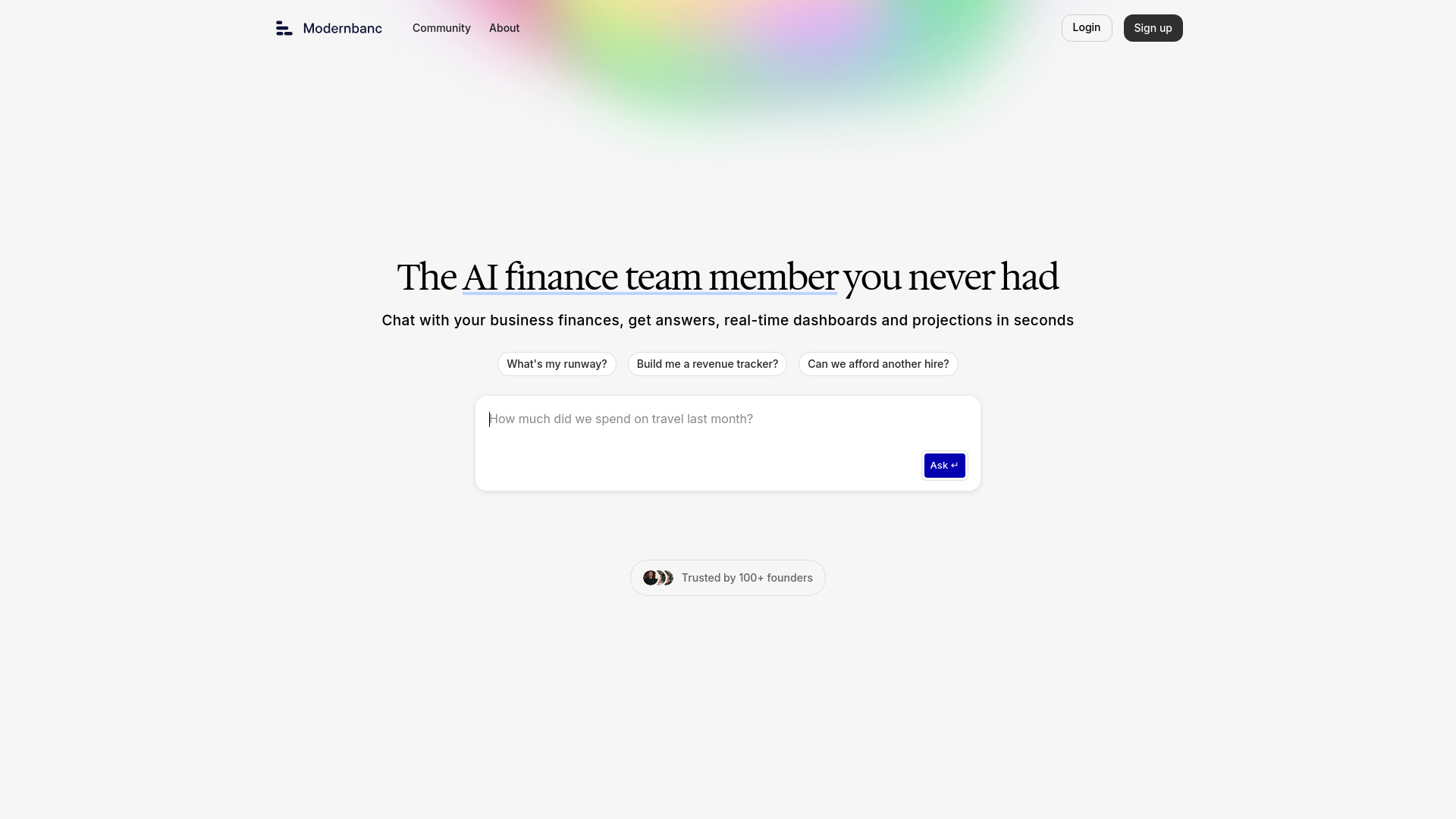 Modernbanc : Real-Time Dashboards, AI Insights, Smart Projections