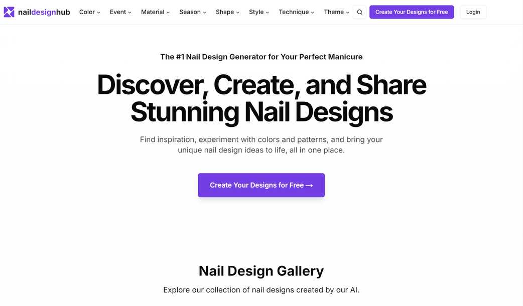 Nail Design Hub: AI-Powered Nail Art Creation & Sharing Platform