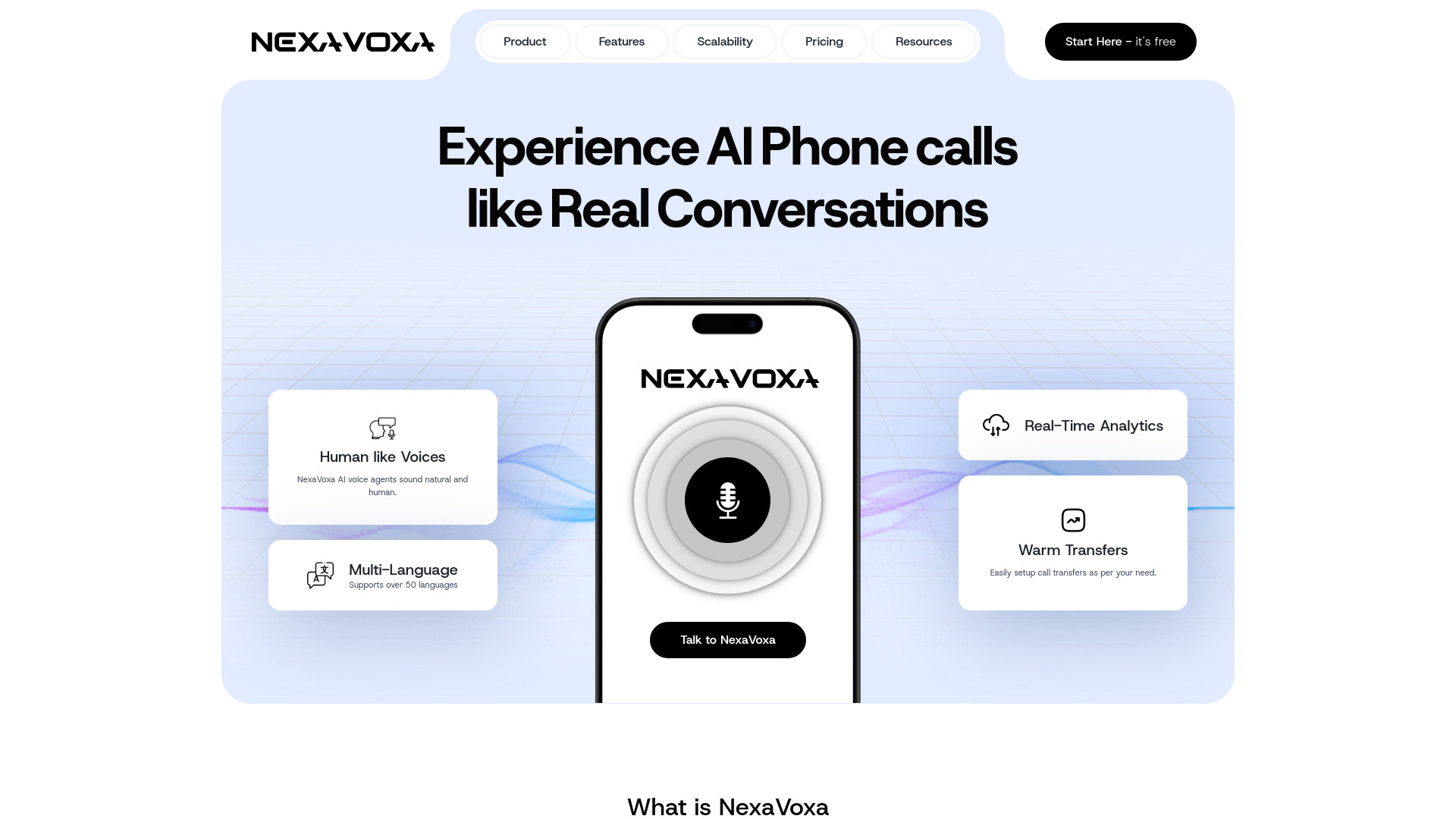 NexaVoxa - AI Voice Agent Platform : 24/7, Multilingual, Enterprise Automation