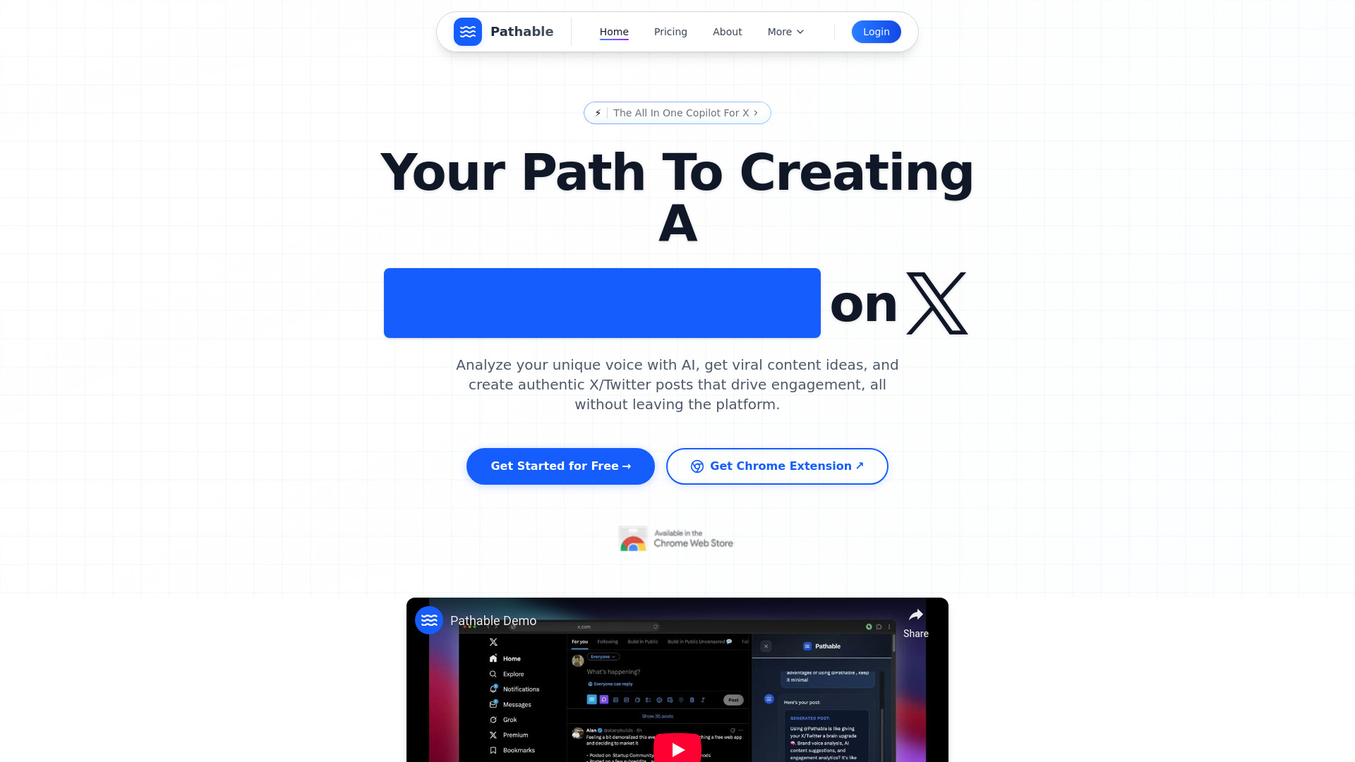 Pathable - AI Twitter Tool : Viral Tweets, Tone Analysis, Growth