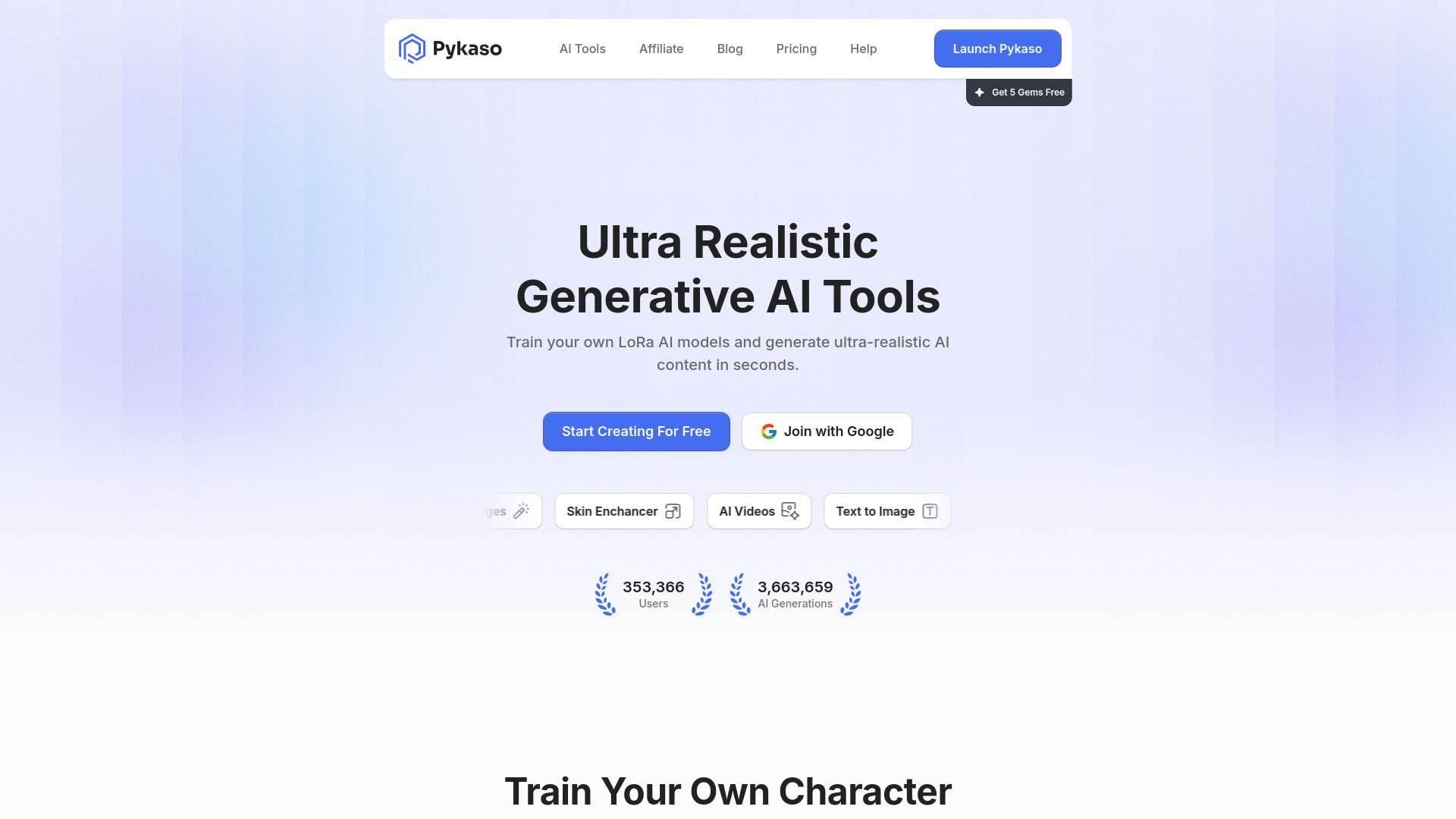 Pykaso AI: Ultra-Realistic AI Characters, Video Gen & Monetization