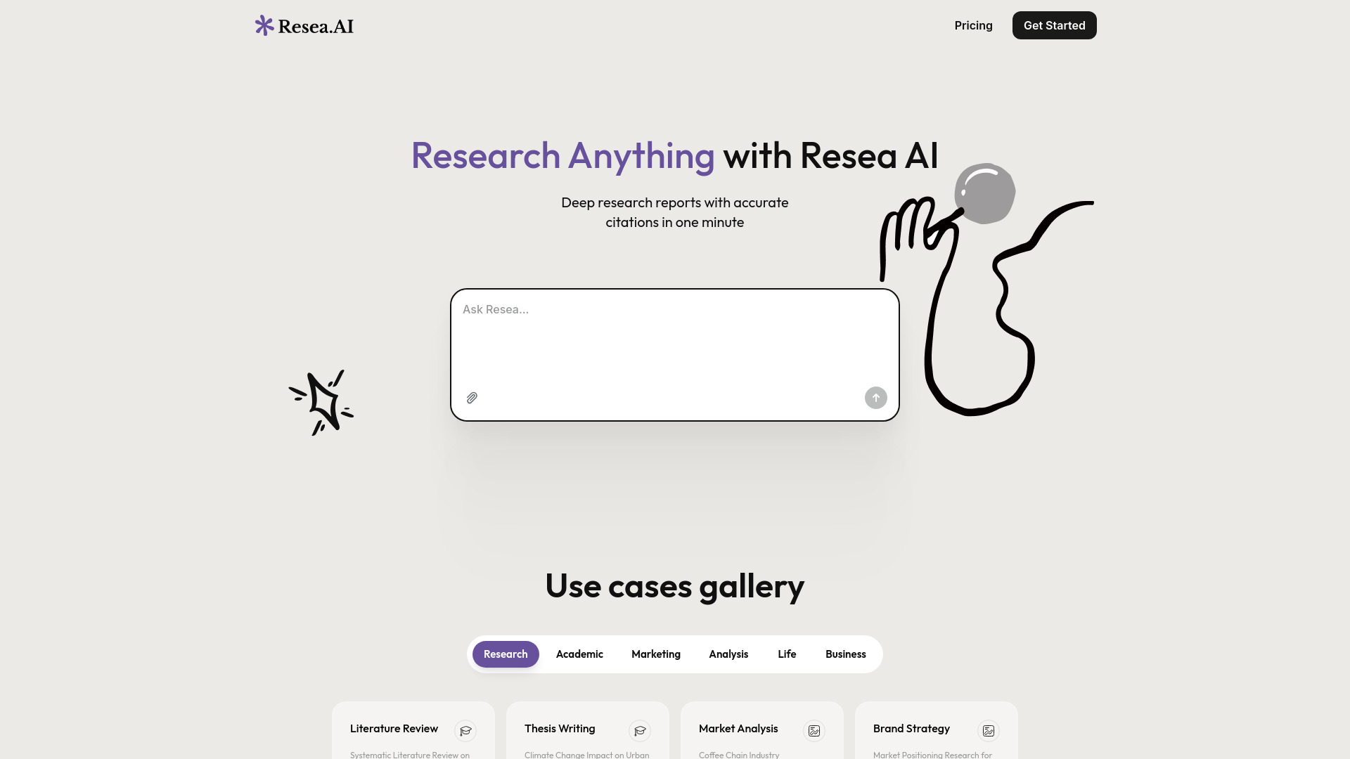 Resea AI - PhD-Level Research & Writing AI Agent : Autonomous Academic Research, Report Writing & Source Citation