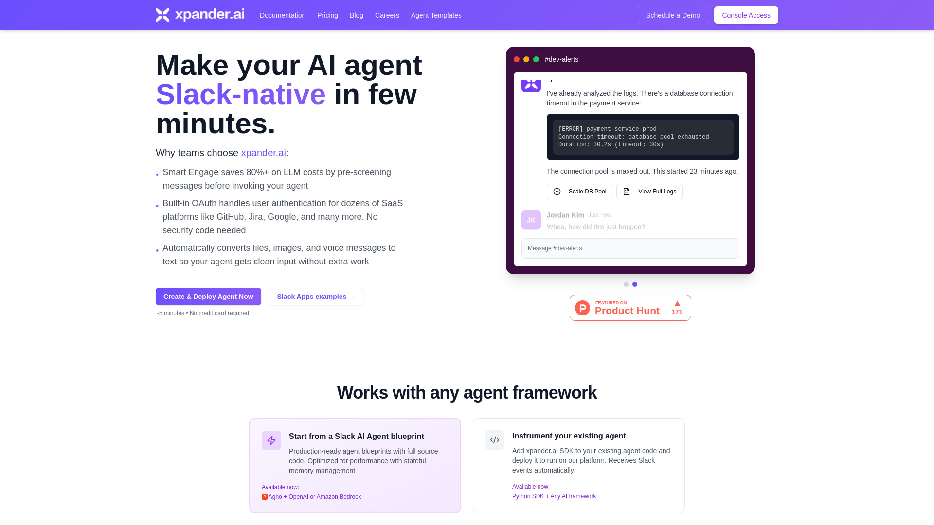 xpander.ai : Deploy AI Agents to Slack, Backend-as-a-Service