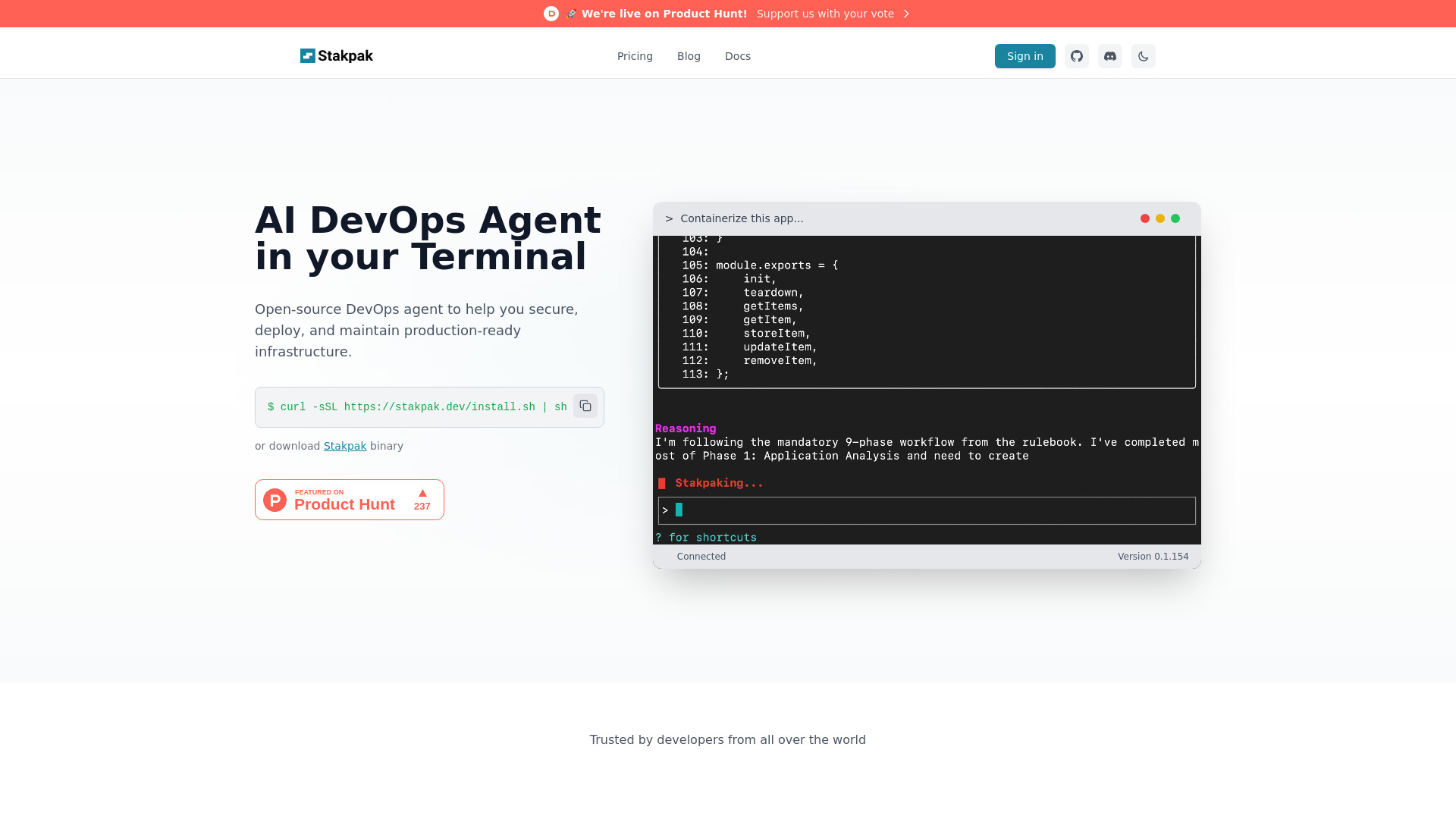 Stakpak - AI DevOps Agent : Secure, Deploy, Optimize & Automate