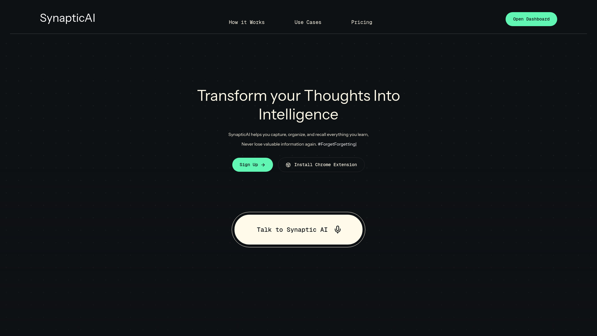 SynapticAI - AI Second Brain: Summarize, Save Notes, Chat Knowledge