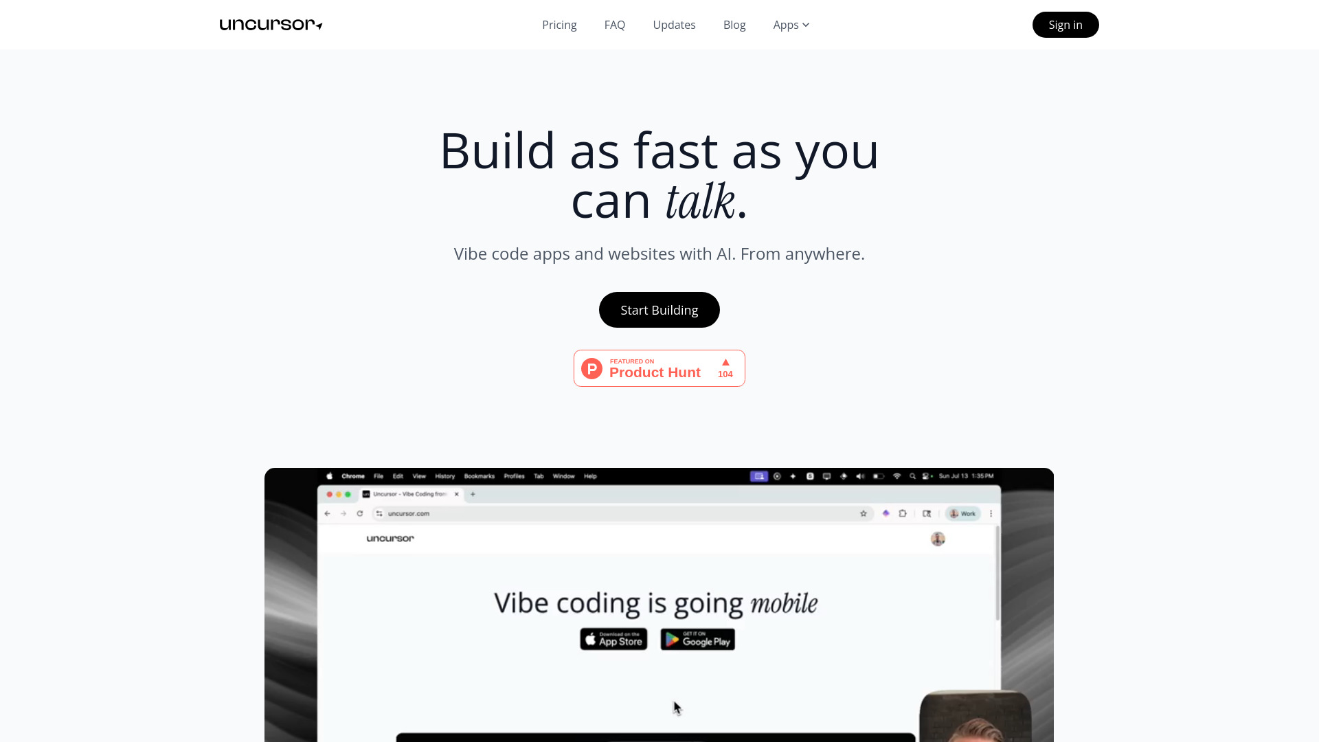 Uncursor - AI Website Builder : No-Code, Instant Deploy, Full Code Export