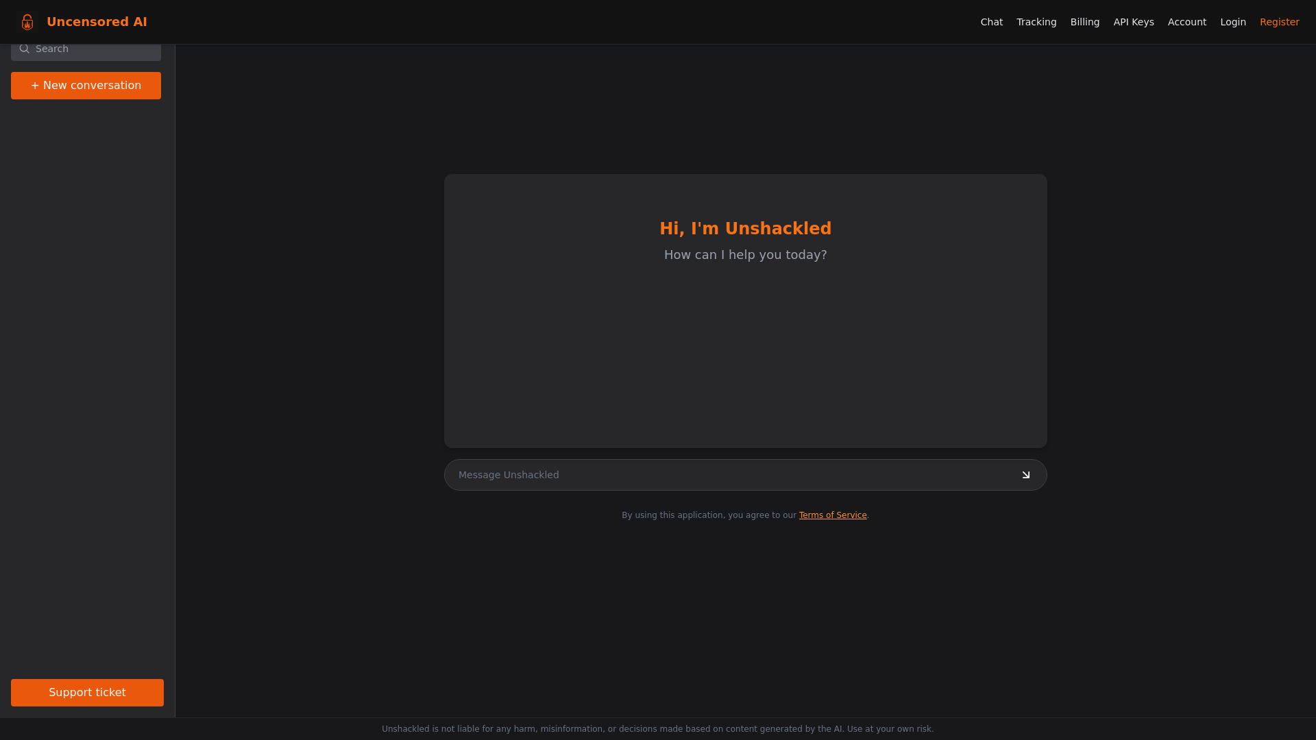 Unshackled AI : Uncensored, Multi-Model Chat for Creativity