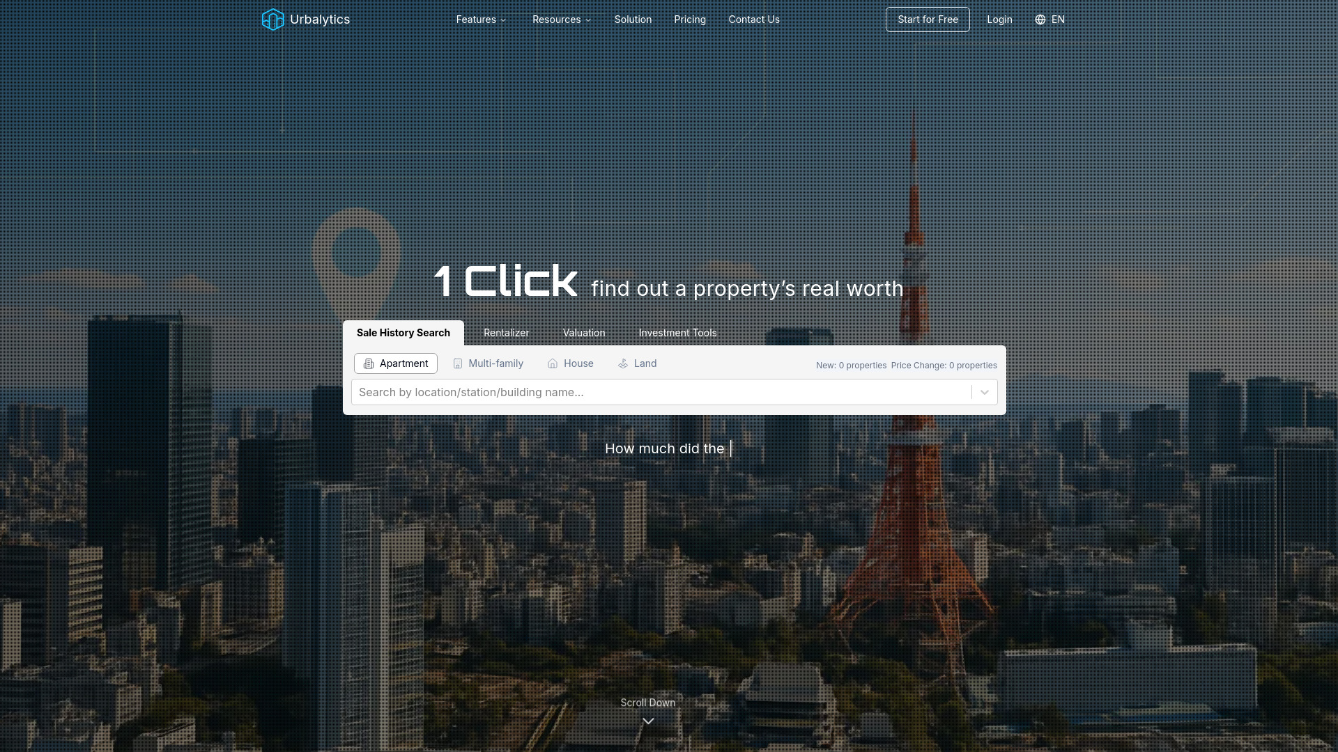 Urbalytics : Real-Time Market Analysis, Smart Insights, Valuations