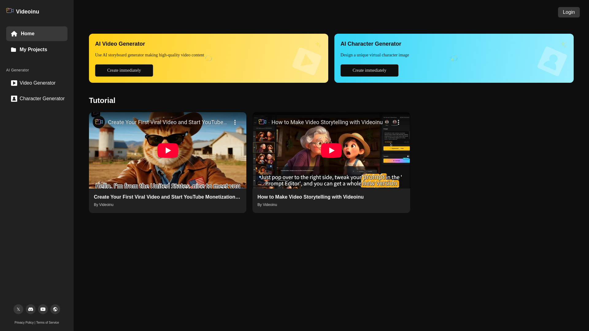 Videoinu - AI Video Generator : 30-Min Episodes, Multi-VO, Custom Visuals