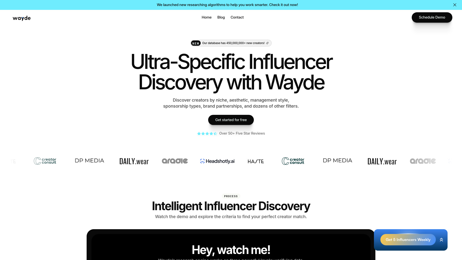 Wayde - AI Influencer Discovery Engine : PR-Safe Analytics & Ultra-Specific Matching