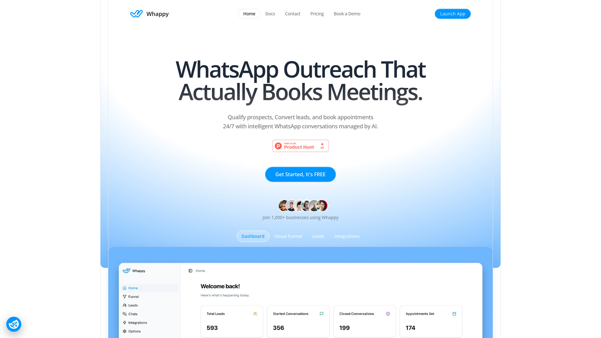 Whappy - AI WhatsApp Automation & Lead Conversion : Qualify Leads, Book Meetings, Close Deals Automatically