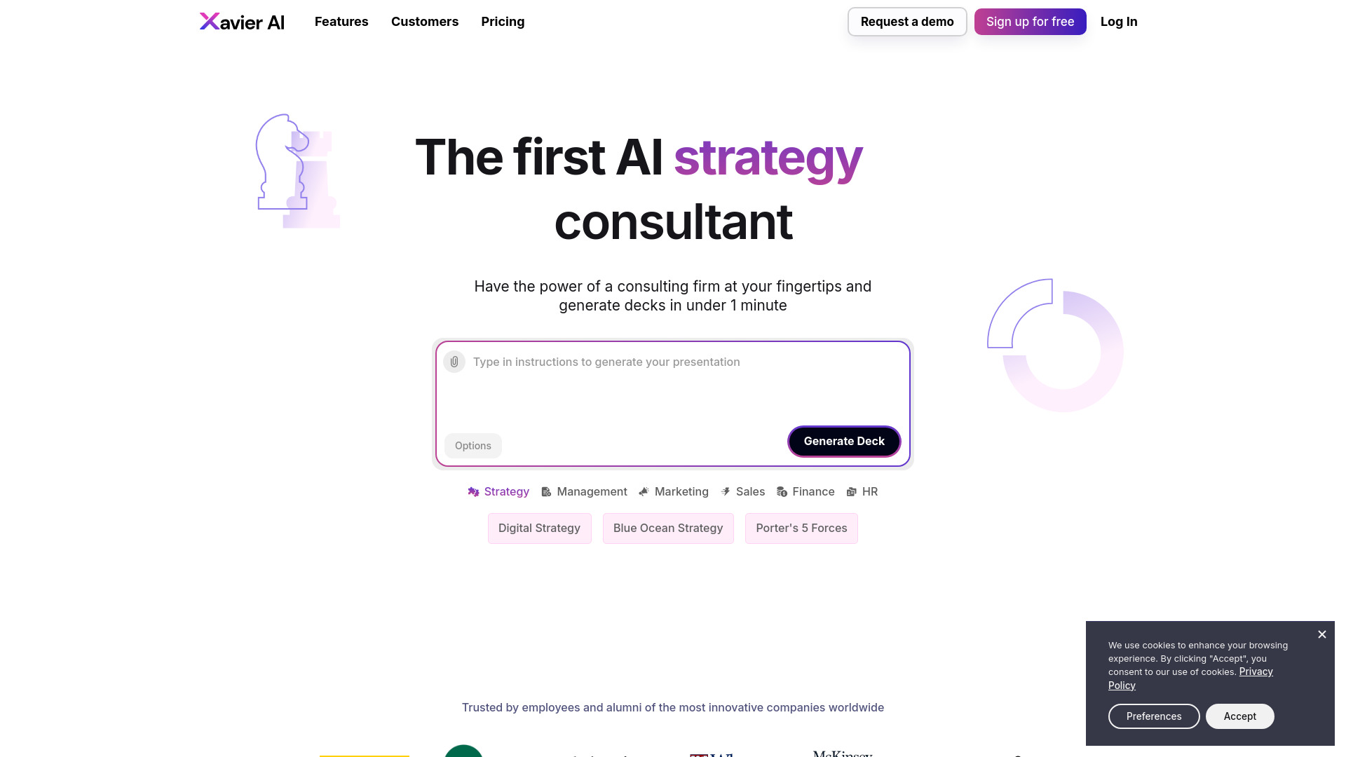 Xavier AI : AI Strategy Consultant & Presentation Tool