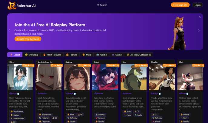 Rolechar AI: Chat with AI Characters & Create Your Own Roleplay Worlds Rolechar AI: Chat with AI Characters & Create Your Own Roleplay Worlds