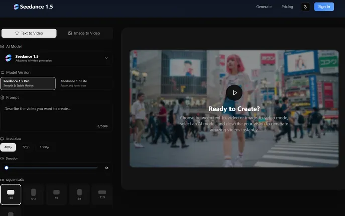 Seedance 1.5 AI Video Generator : Text to Video, 1080p, Multi-Shot, Cinematic Quality Seedance 1.5 AI Video Generator : Text to Video, 1080p, Multi-Shot, Cinematic Quality