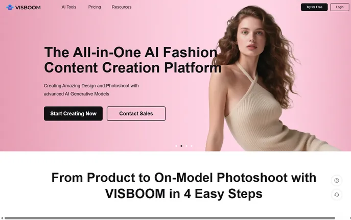 Visboom: AI Fashion Visuals, Virtual Try-On & 80% Cost Savings