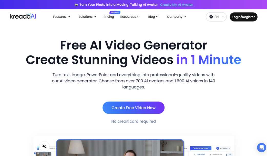 KreadoAI: Free AI Videos, Digital Avatars, Voices & Languages