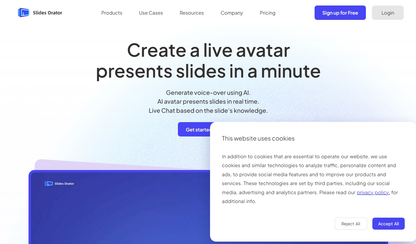 Slides Orator: AI Avatar Presents and Chats with Slides